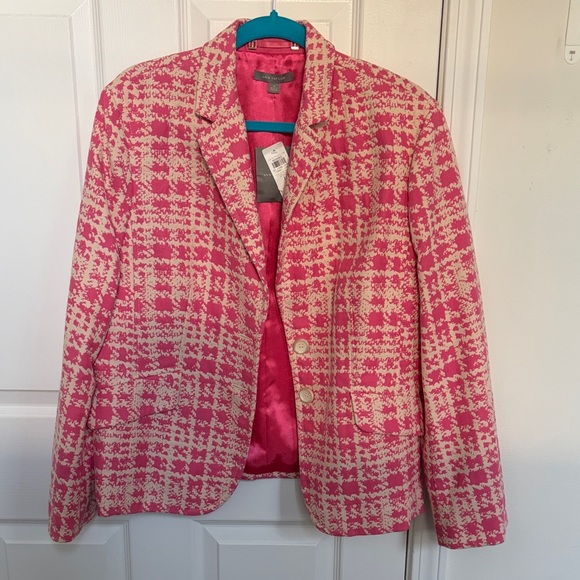 Ann Taylor Jackets & Blazers - Ann Taylor Women's Pink Patterned Blazer Jacket